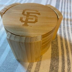 SF GIANTS Bamboo Coaster Set